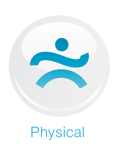 Physical active icon in wellness
